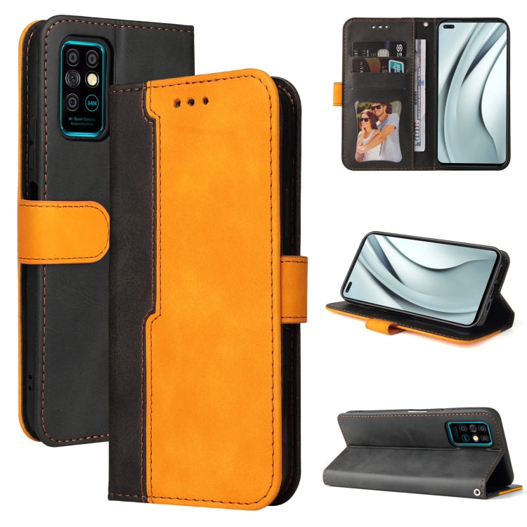 For Infinix Note 8 Business Stitching-Color Horizontal Flip PU Leather Case with Holder & Card Slots & Photo Frame