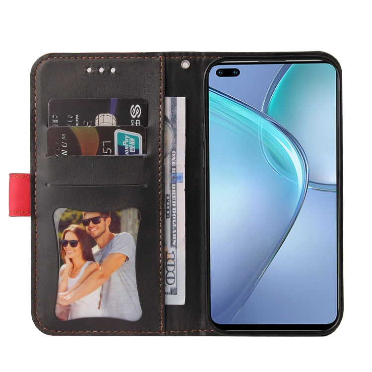For Infinix Zero 8 Business Stitching-Color Horizontal Flip PU Leather Case with Holder & Card Slots & Photo Frame