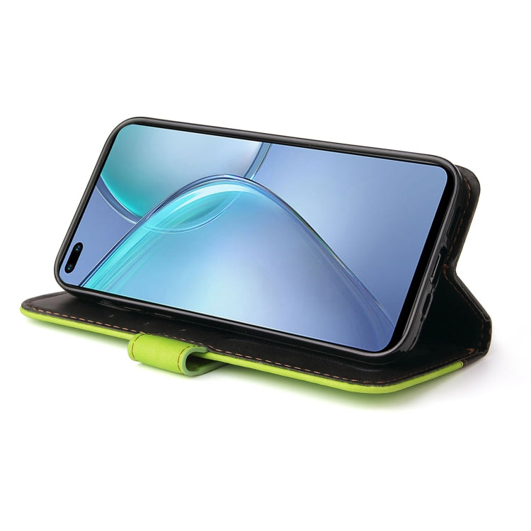 For Infinix Zero 8 Business Stitching-Color Horizontal Flip PU Leather Case with Holder & Card Slots & Photo Frame