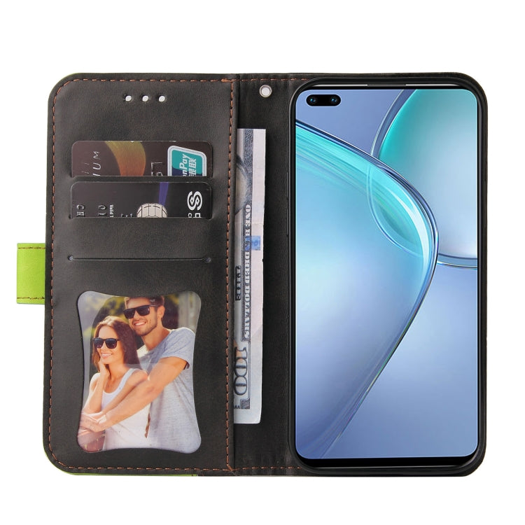 For Infinix Zero 8 Business Stitching-Color Horizontal Flip PU Leather Case with Holder & Card Slots & Photo Frame
