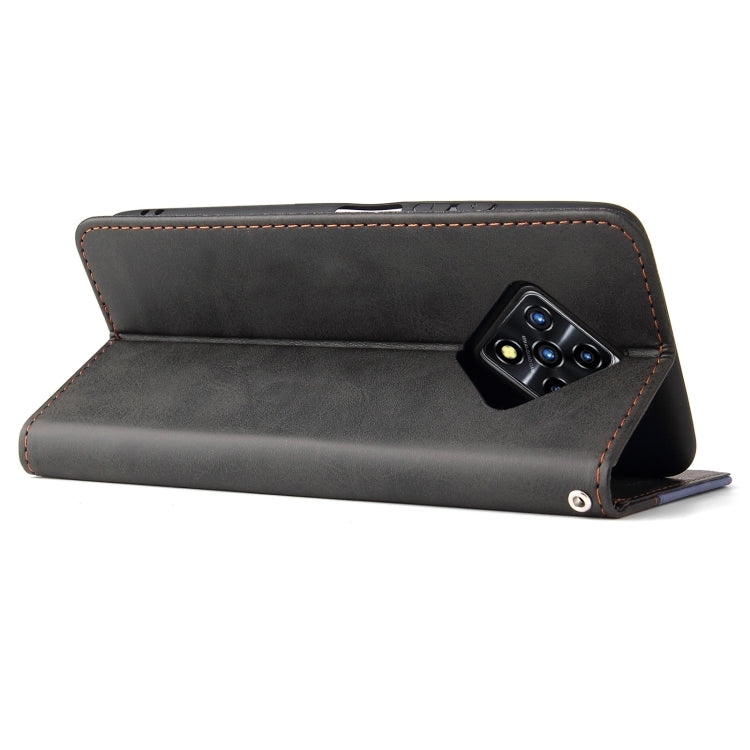 For Infinix Zero 8 Business Stitching-Color Horizontal Flip PU Leather Case with Holder & Card Slots & Photo Frame
