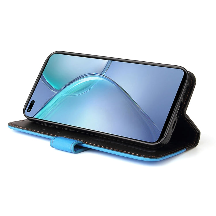 For Infinix Zero 8 Business Stitching-Color Horizontal Flip PU Leather Case with Holder & Card Slots & Photo Frame