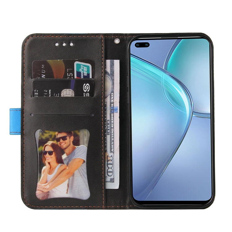 For Infinix Zero 8 Business Stitching-Color Horizontal Flip PU Leather Case with Holder & Card Slots & Photo Frame