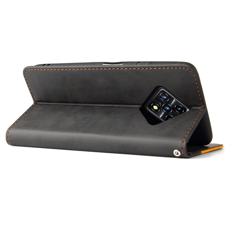 For Infinix Zero 8 Business Stitching-Color Horizontal Flip PU Leather Case with Holder & Card Slots & Photo Frame