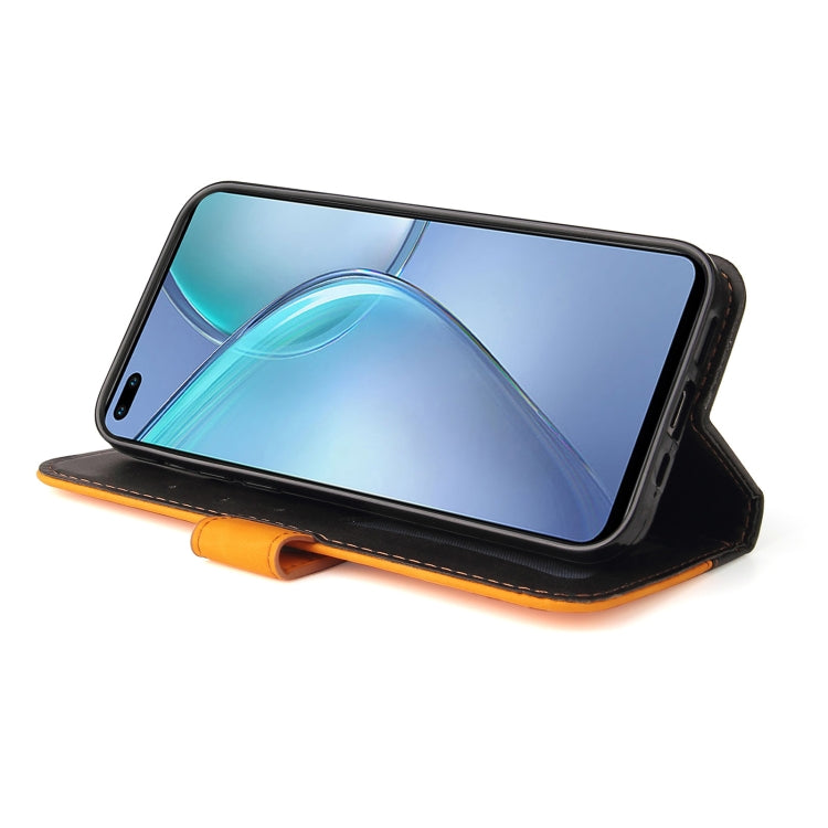 For Infinix Zero 8 Business Stitching-Color Horizontal Flip PU Leather Case with Holder & Card Slots & Photo Frame