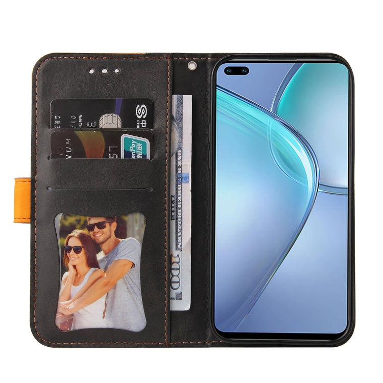 For Infinix Zero 8 Business Stitching-Color Horizontal Flip PU Leather Case with Holder & Card Slots & Photo Frame