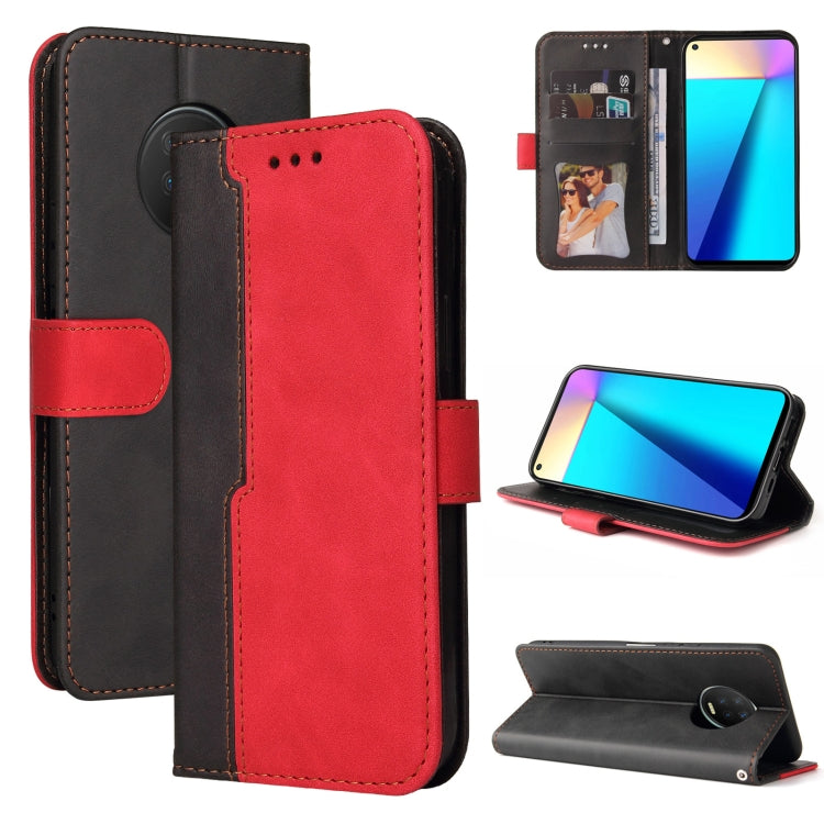 For Infinix Note 7 Business Stitching-Color Horizontal Flip PU Leather Case with Holder & Card Slots & Photo Frame