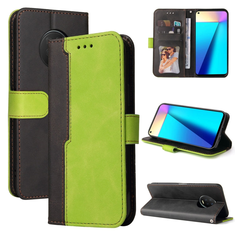 For Infinix Note 7 Business Stitching-Color Horizontal Flip PU Leather Case with Holder & Card Slots & Photo Frame