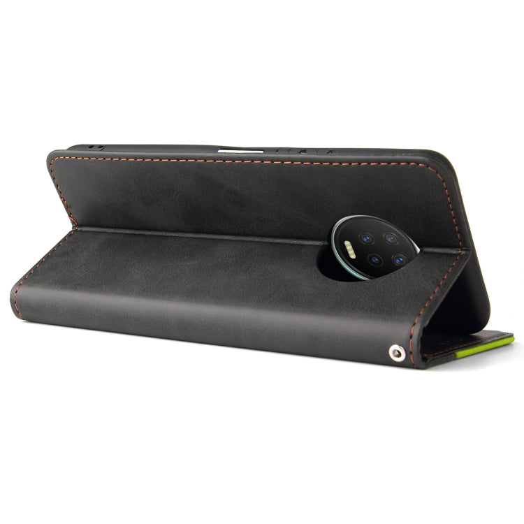For Infinix Note 7 Business Stitching-Color Horizontal Flip PU Leather Case with Holder & Card Slots & Photo Frame