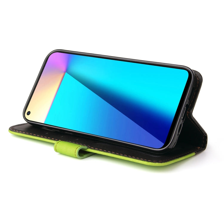 For Infinix Note 7 Business Stitching-Color Horizontal Flip PU Leather Case with Holder & Card Slots & Photo Frame