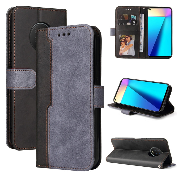 For Infinix Note 7 Business Stitching-Color Horizontal Flip PU Leather Case with Holder & Card Slots & Photo Frame