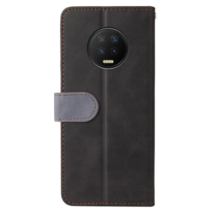 For Infinix Note 7 Business Stitching-Color Horizontal Flip PU Leather Case with Holder & Card Slots & Photo Frame