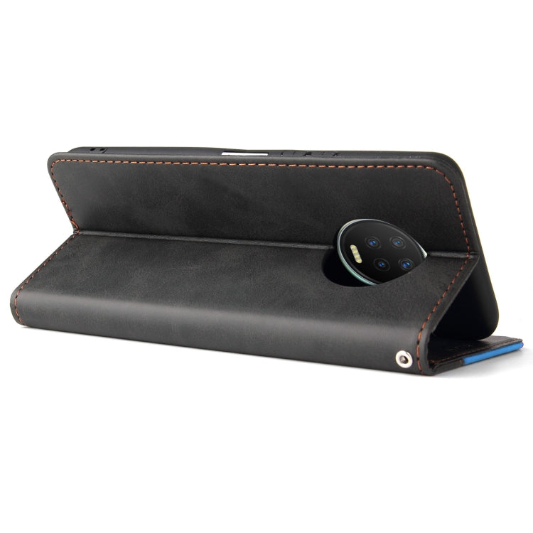 For Infinix Note 7 Business Stitching-Color Horizontal Flip PU Leather Case with Holder & Card Slots & Photo Frame