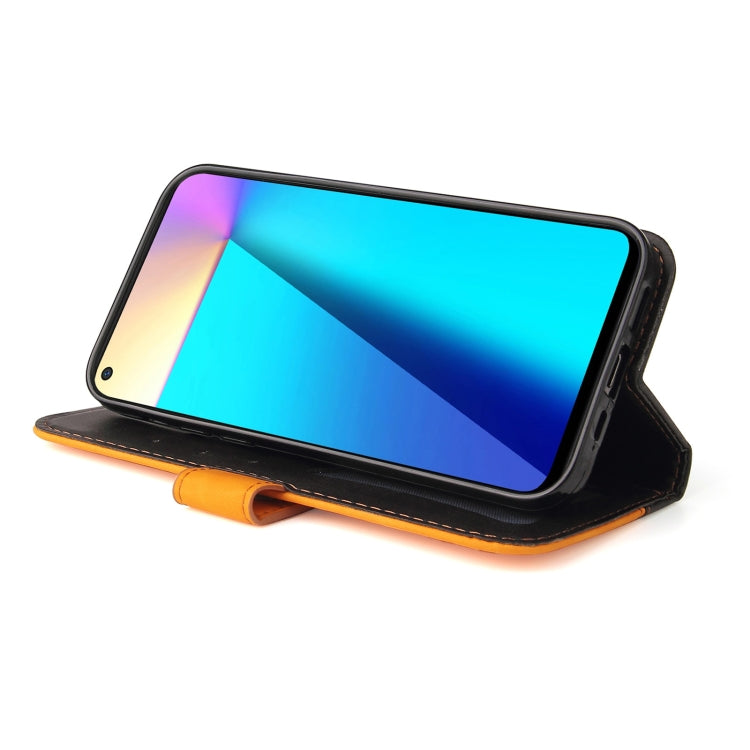For Infinix Note 7 Business Stitching-Color Horizontal Flip PU Leather Case with Holder & Card Slots & Photo Frame