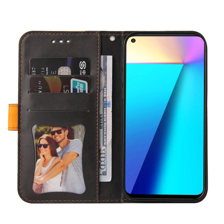 For Infinix Note 7 Business Stitching-Color Horizontal Flip PU Leather Case with Holder & Card Slots & Photo Frame