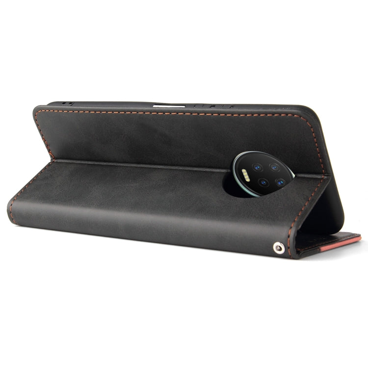For Infinix Note 7 Business Stitching-Color Horizontal Flip PU Leather Case with Holder & Card Slots & Photo Frame