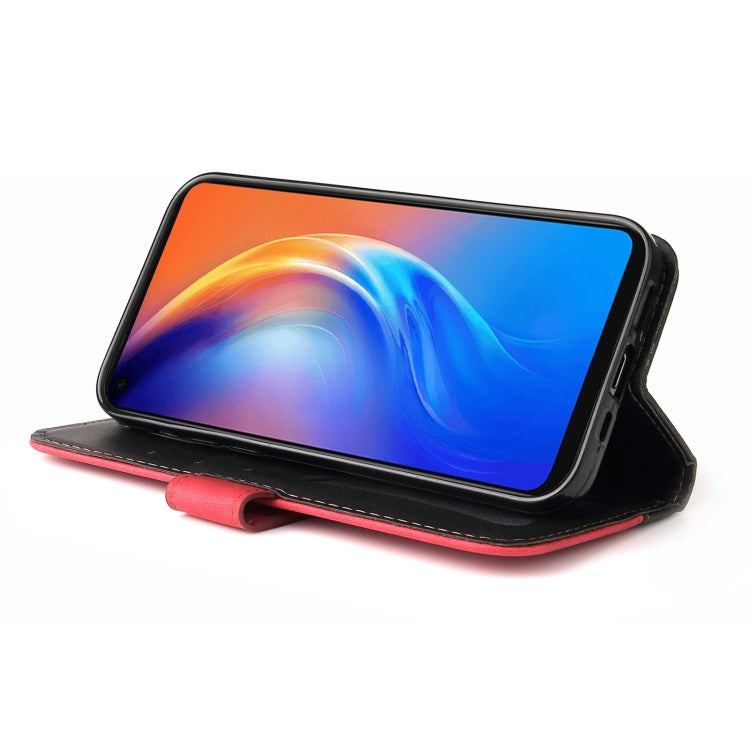 For Tecno Spark 6 Business Stitching-Color Horizontal Flip PU Leather Case with Holder & Card Slots & Photo Frame