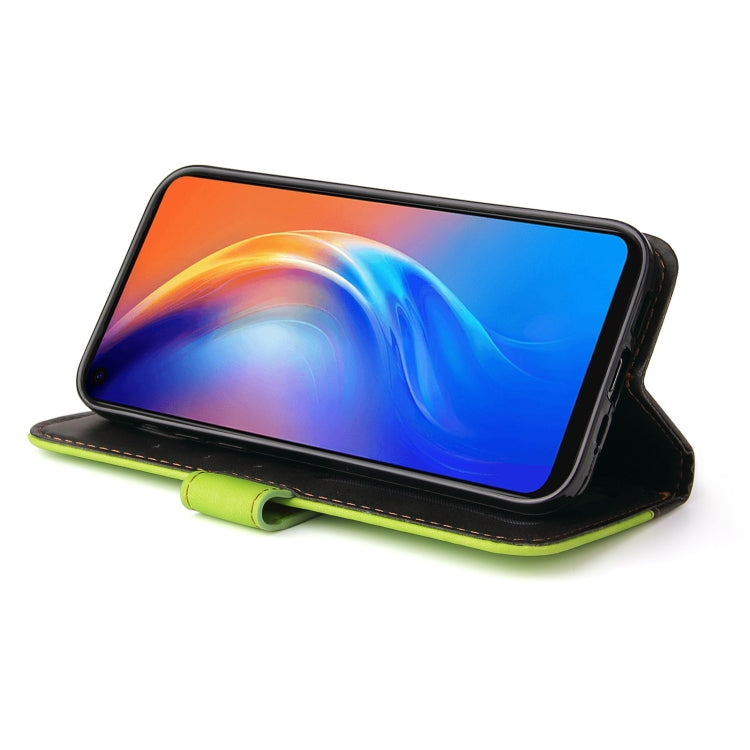 For Tecno Spark 6 Business Stitching-Color Horizontal Flip PU Leather Case with Holder & Card Slots & Photo Frame