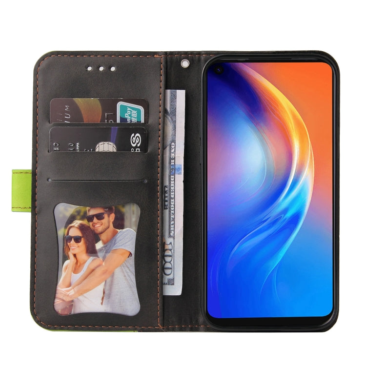 For Tecno Spark 6 Business Stitching-Color Horizontal Flip PU Leather Case with Holder & Card Slots & Photo Frame