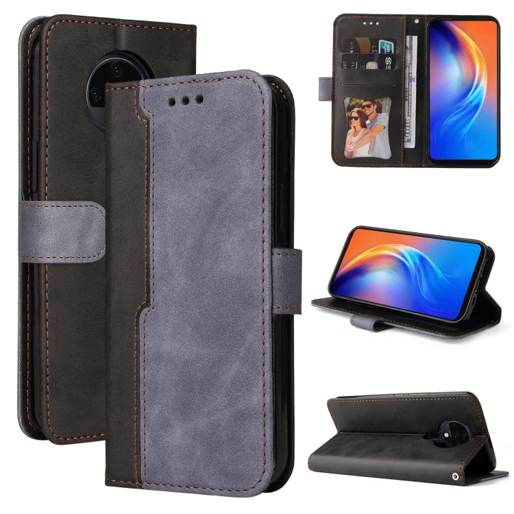 For Tecno Spark 6 Business Stitching-Color Horizontal Flip PU Leather Case with Holder & Card Slots & Photo Frame