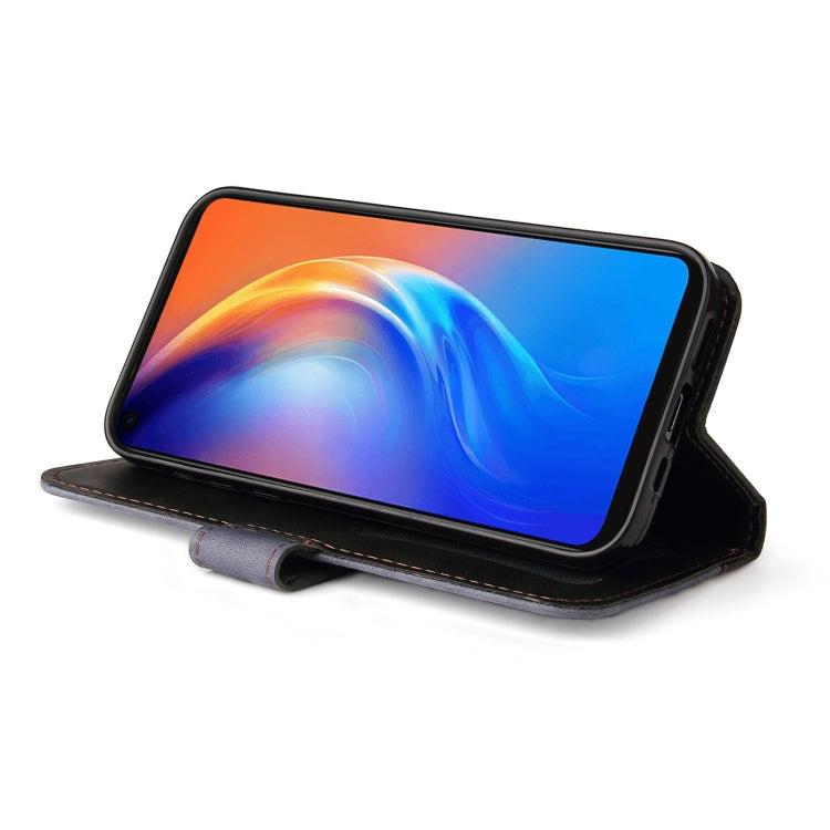For Tecno Spark 6 Business Stitching-Color Horizontal Flip PU Leather Case with Holder & Card Slots & Photo Frame