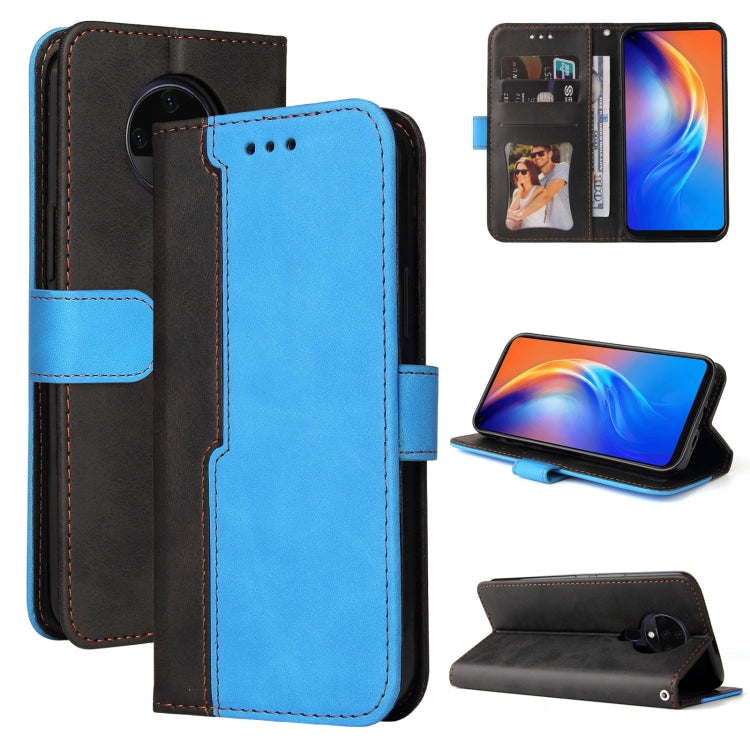 For Tecno Spark 6 Business Stitching-Color Horizontal Flip PU Leather Case with Holder & Card Slots & Photo Frame