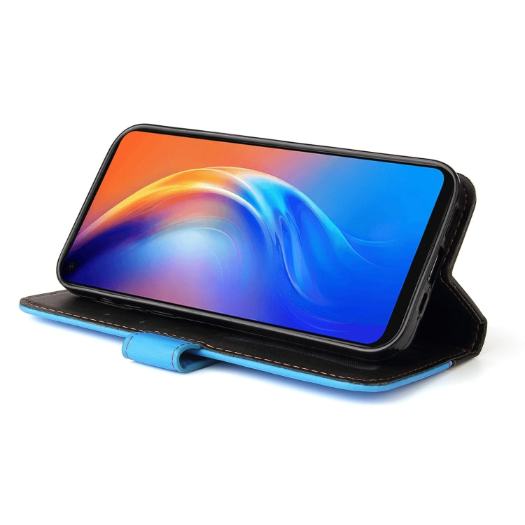 For Tecno Spark 6 Business Stitching-Color Horizontal Flip PU Leather Case with Holder & Card Slots & Photo Frame