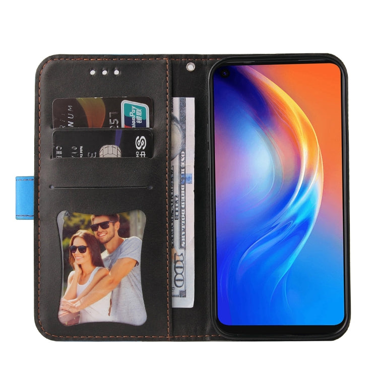 For Tecno Spark 6 Business Stitching-Color Horizontal Flip PU Leather Case with Holder & Card Slots & Photo Frame