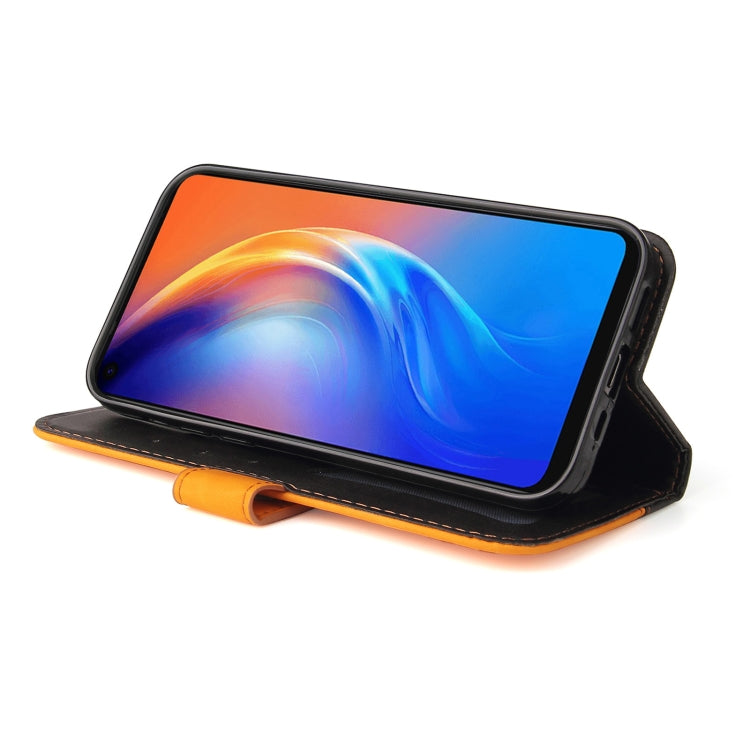 For Tecno Spark 6 Business Stitching-Color Horizontal Flip PU Leather Case with Holder & Card Slots & Photo Frame