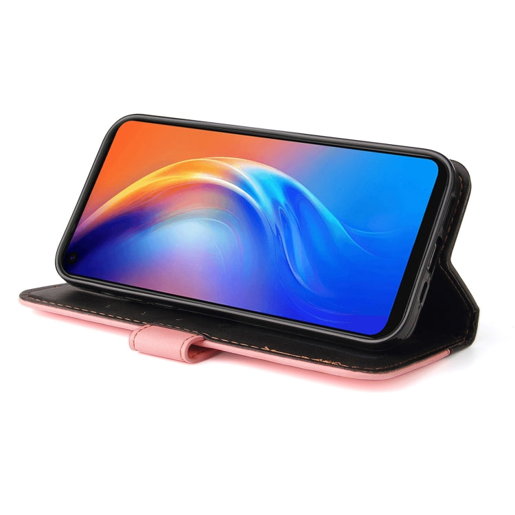 For Tecno Spark 6 Business Stitching-Color Horizontal Flip PU Leather Case with Holder & Card Slots & Photo Frame