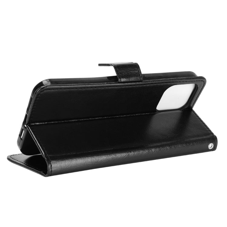 For iPhone 13 mini Crazy Horse Texture Horizontal Flip Leather Case with Holder & Card Slots & Lanyard