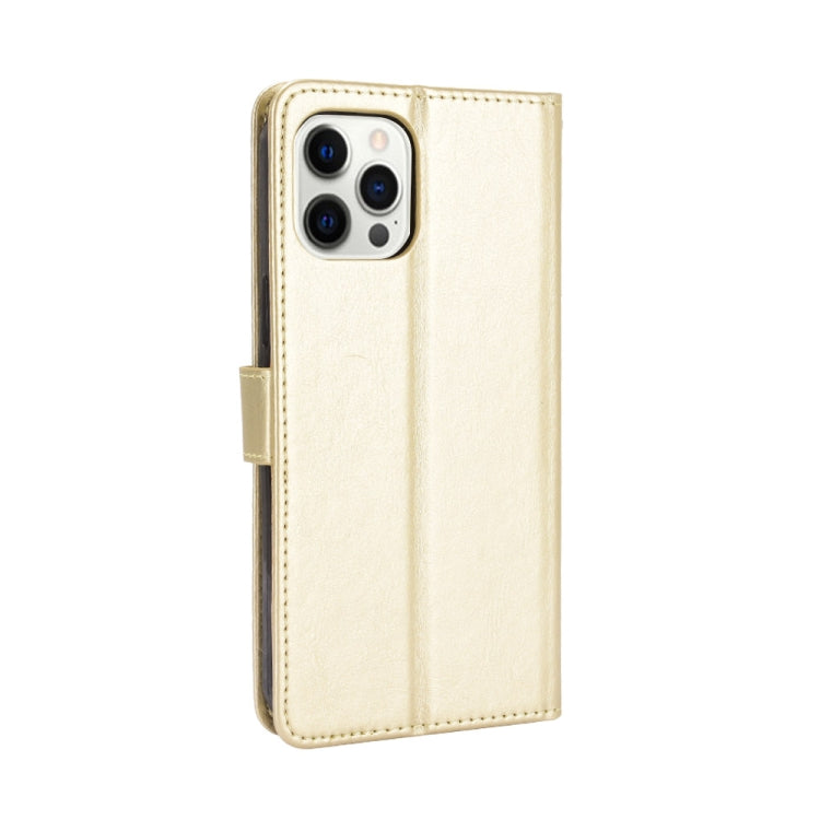 For iPhone 13 Crazy Horse Texture Horizontal Flip Leather Case with Holder & Card Slots & Lanyard