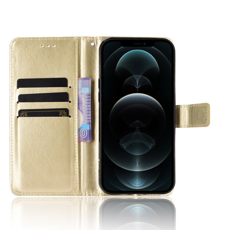 For iPhone 13 Crazy Horse Texture Horizontal Flip Leather Case with Holder & Card Slots & Lanyard