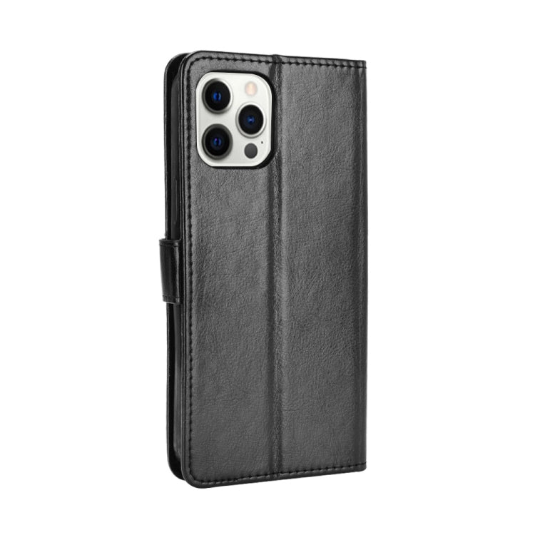 For iPhone 13 Pro Crazy Horse Texture Horizontal Flip Leather Case with Holder & Card Slots & Lanyard