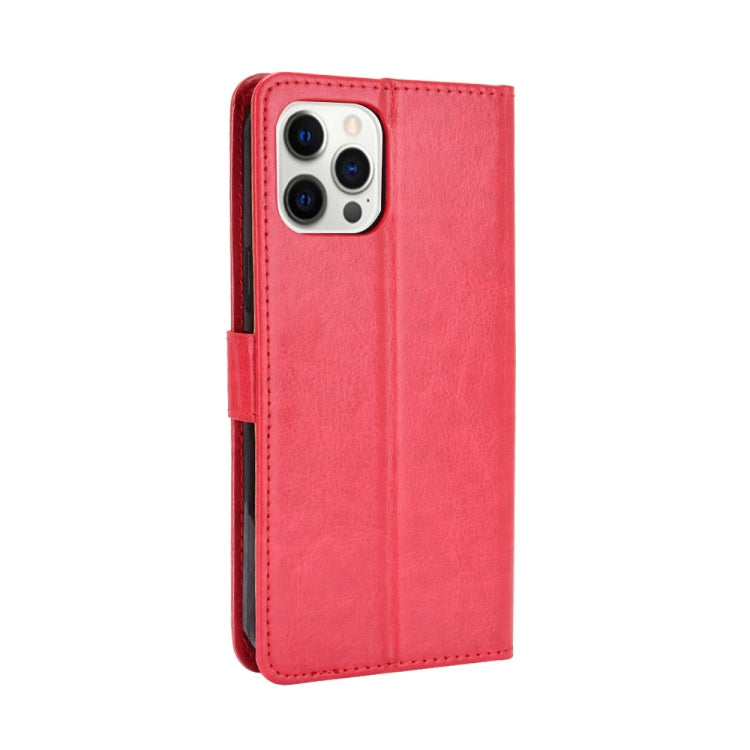 For iPhone 13 Pro Crazy Horse Texture Horizontal Flip Leather Case with Holder & Card Slots & Lanyard