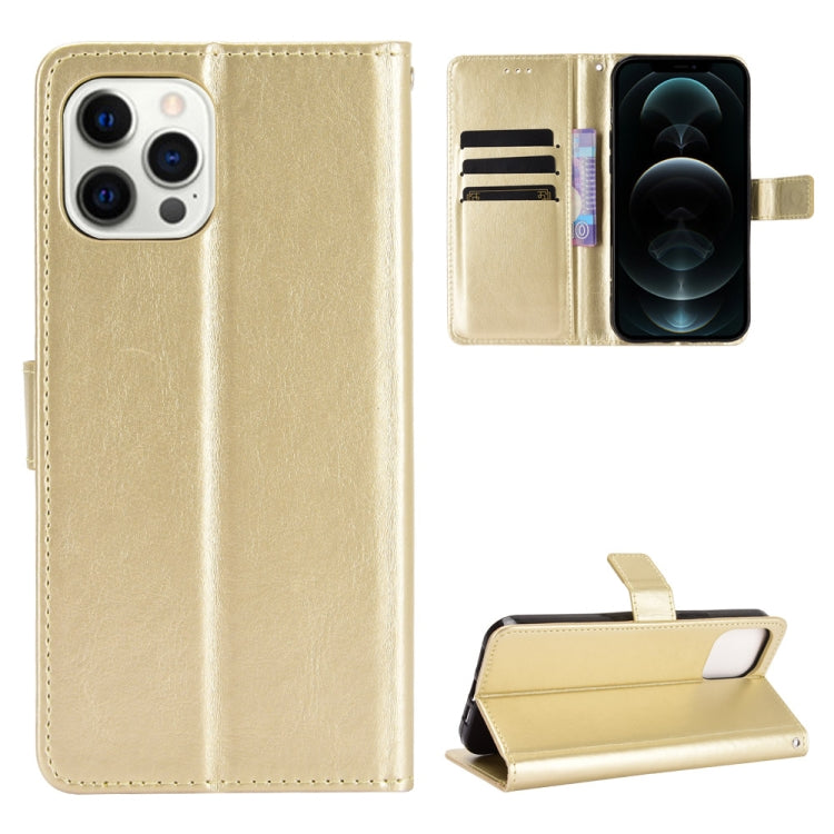 For iPhone 13 Pro Max Crazy Horse Texture Horizontal Flip Leather Case with Holder & Card Slots & Lanyard