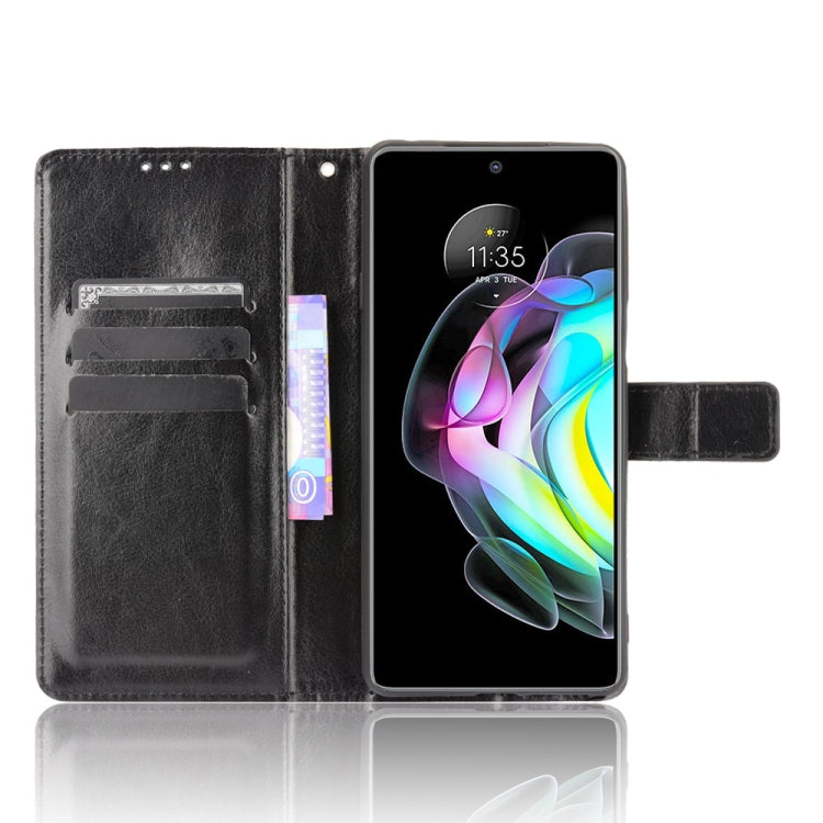 For Motorola Edge 20 Crazy Horse Texture Horizontal Flip Leather Case with Holder & Card Slots & Lanyard
