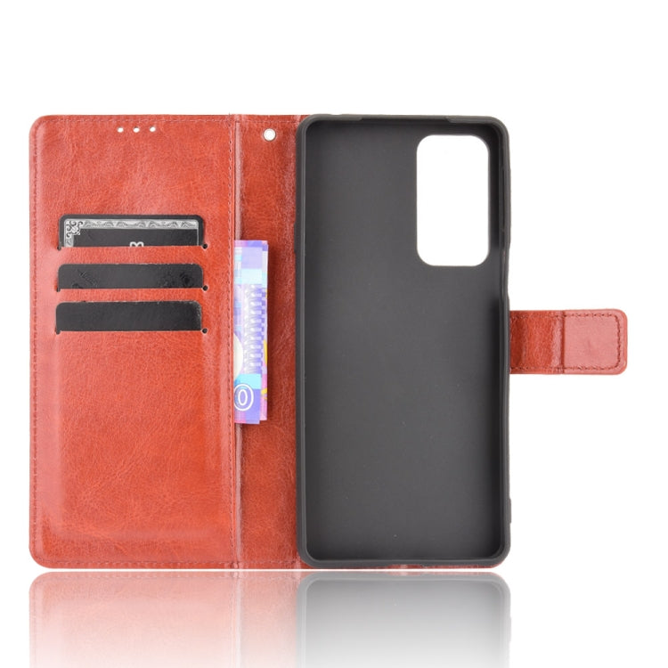 For Motorola Edge 20 Crazy Horse Texture Horizontal Flip Leather Case with Holder & Card Slots & Lanyard