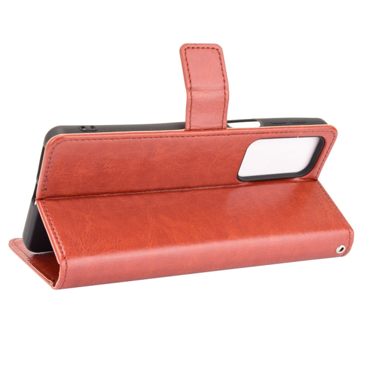 For Motorola Edge 20 Crazy Horse Texture Horizontal Flip Leather Case with Holder & Card Slots & Lanyard