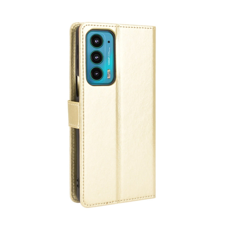 For Motorola Edge 20 Crazy Horse Texture Horizontal Flip Leather Case with Holder & Card Slots & Lanyard