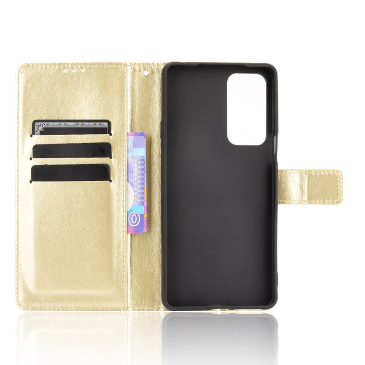 For Motorola Edge 20 Crazy Horse Texture Horizontal Flip Leather Case with Holder & Card Slots & Lanyard