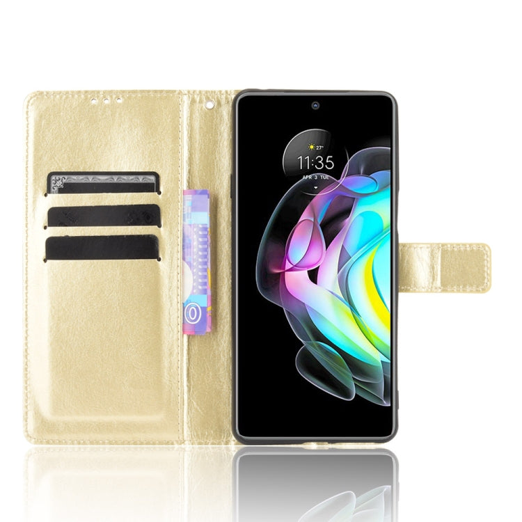 For Motorola Edge 20 Crazy Horse Texture Horizontal Flip Leather Case with Holder & Card Slots & Lanyard