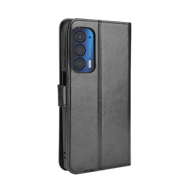 For Motorola Edge 2021 Crazy Horse Texture Horizontal Flip Leather Case with Holder & Card Slots & Lanyard
