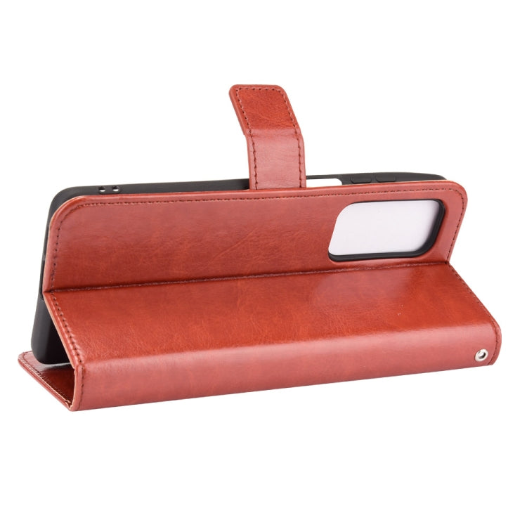 For Motorola Edge 2021 Crazy Horse Texture Horizontal Flip Leather Case with Holder & Card Slots & Lanyard