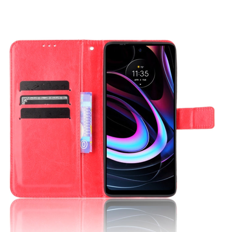 For Motorola Edge 2021 Crazy Horse Texture Horizontal Flip Leather Case with Holder & Card Slots & Lanyard