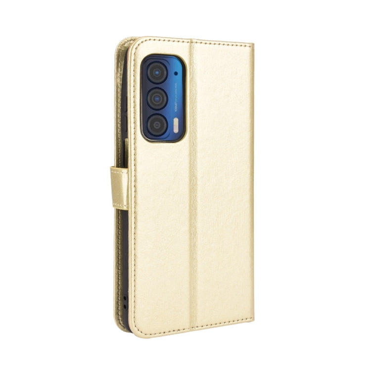 For Motorola Edge 2021 Crazy Horse Texture Horizontal Flip Leather Case with Holder & Card Slots & Lanyard