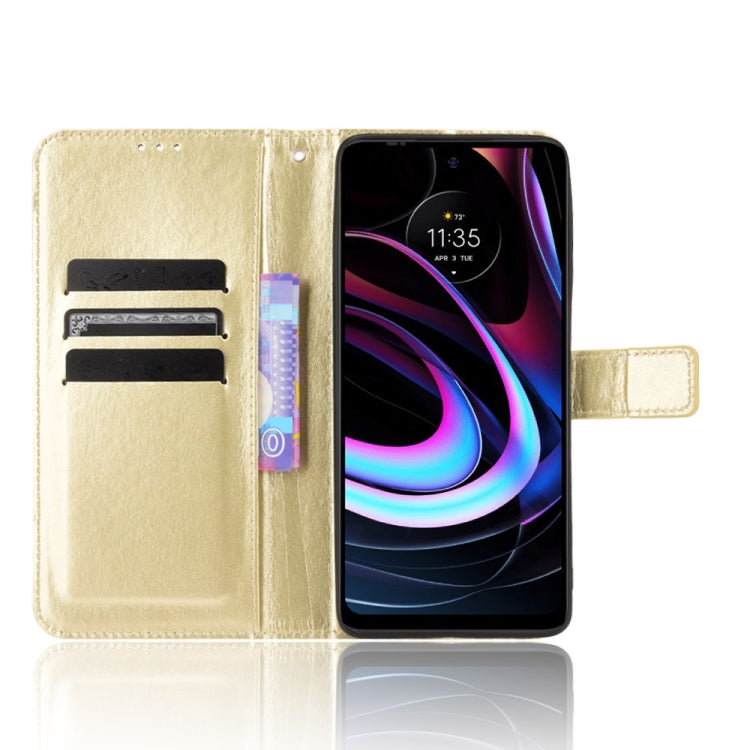 For Motorola Edge 2021 Crazy Horse Texture Horizontal Flip Leather Case with Holder & Card Slots & Lanyard
