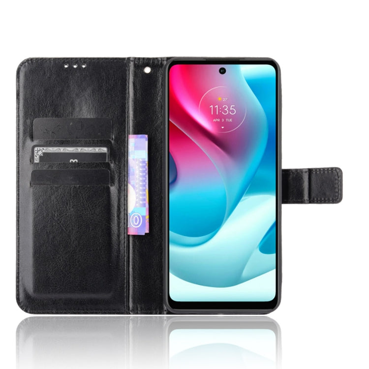 For Motorola Moto G60S Crazy Horse Texture Horizontal Flip Leather Case with Holder & Card Slots & Lanyard