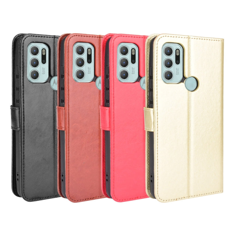 For Motorola Moto G60S Crazy Horse Texture Horizontal Flip Leather Case with Holder & Card Slots & Lanyard