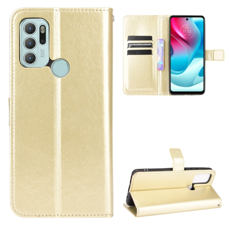 For Motorola Moto G60S Crazy Horse Texture Horizontal Flip Leather Case with Holder & Card Slots & Lanyard